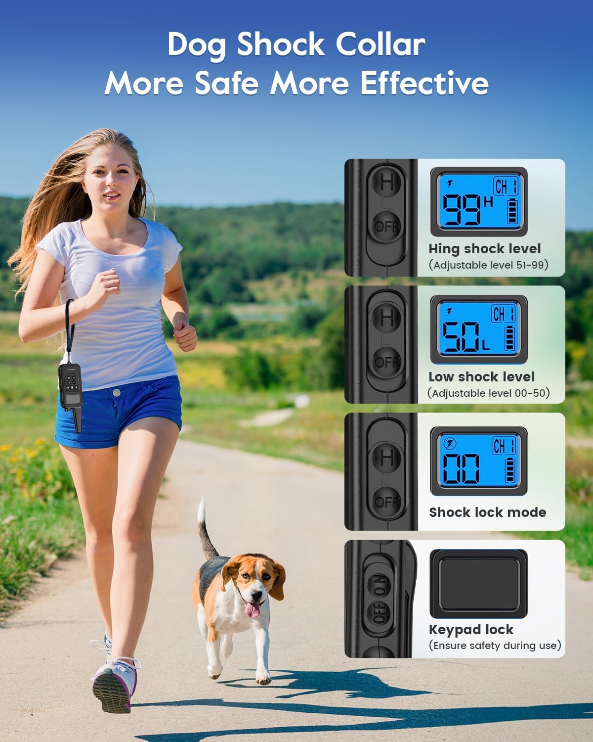 Dog Training Collar with Remote – 4200Ft Range, Shock, Vibration & Beep, All Sizes - Best Pet Care Store
