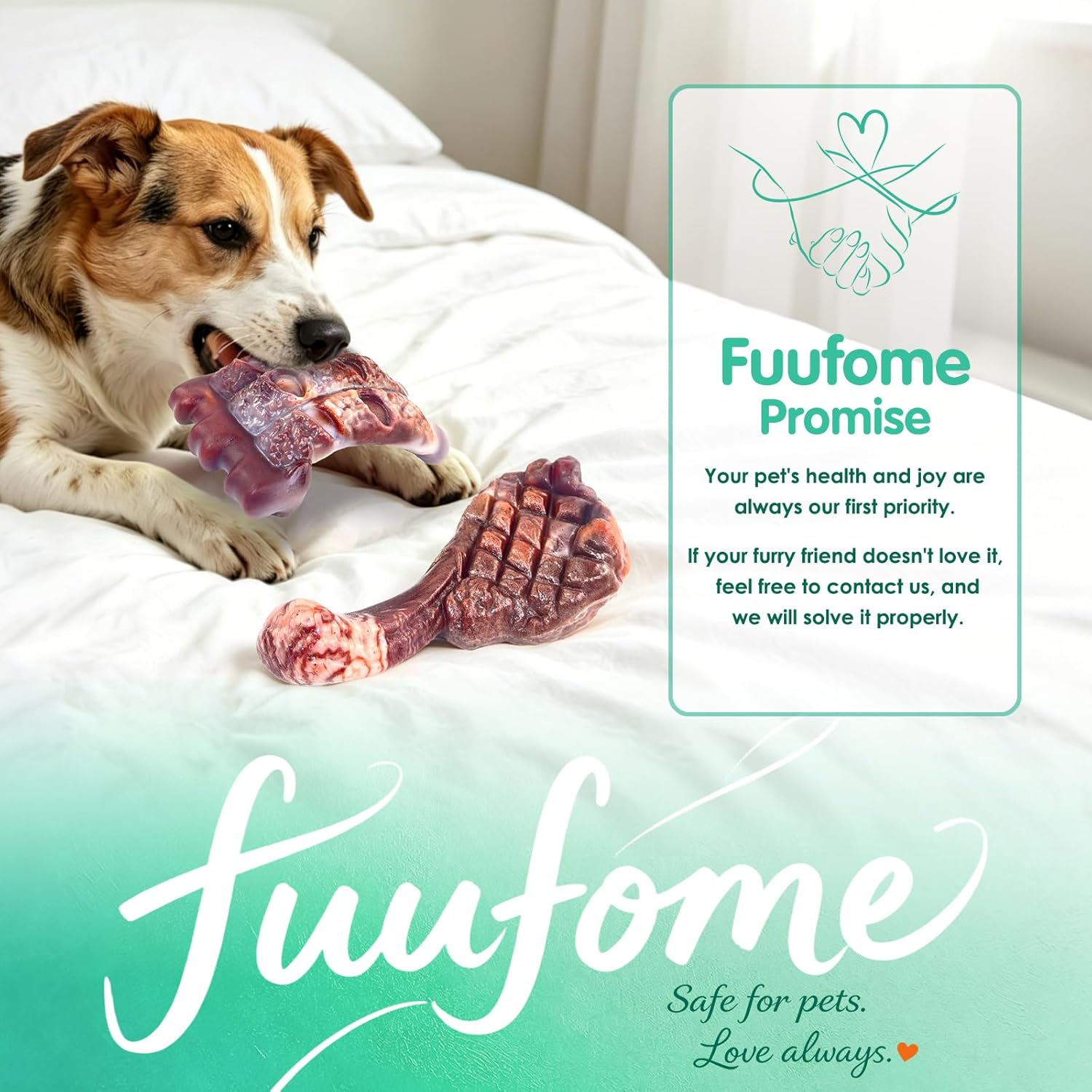 Dog Chew Toys for Aggressive Chewers：2 Pack Indestructible Dog Toy for Large Breed- Tough Nylon Teething Bone Toy to Keep Them Busy - Best Pet Care Store