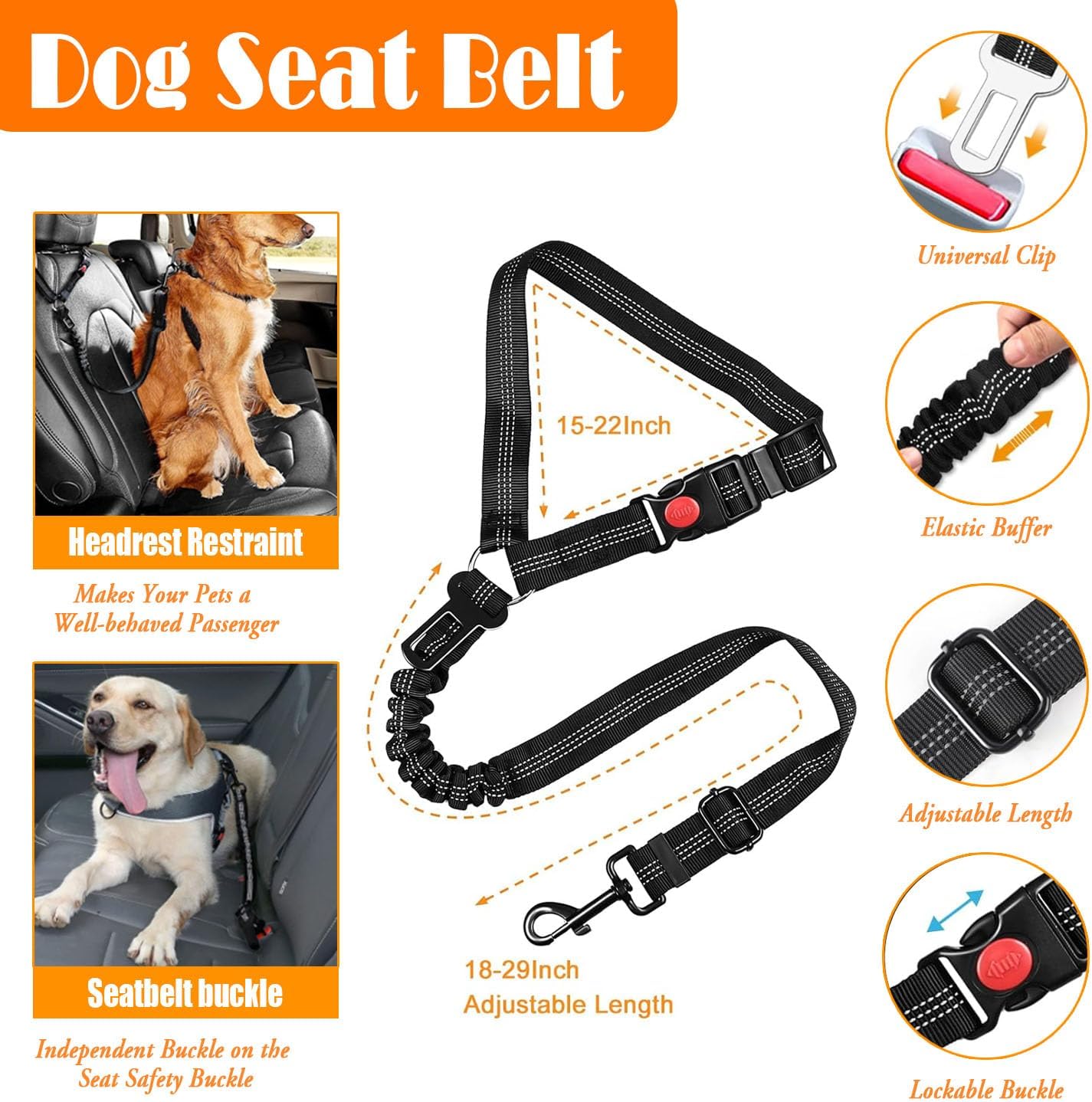 No-Pull Dog Harness, Collar & Leash Set – Includes Seat Belt, Collapsible Bowl & Poop Bag Dispenser, S–L - Best Pet Care Store
