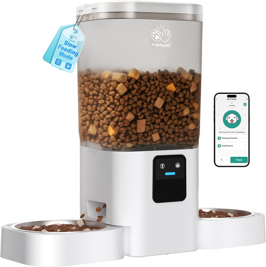 5G Wifi Automatic Cat Feeder 2 Cats: Dual Automatic Dog Feeder with APP Control, Cat Food Dispenser for Multiple Pets, Detachable for Easy Clean, 7L Large Food Storage -29 Cup (ACF190W-C) - Best Pet Care Store