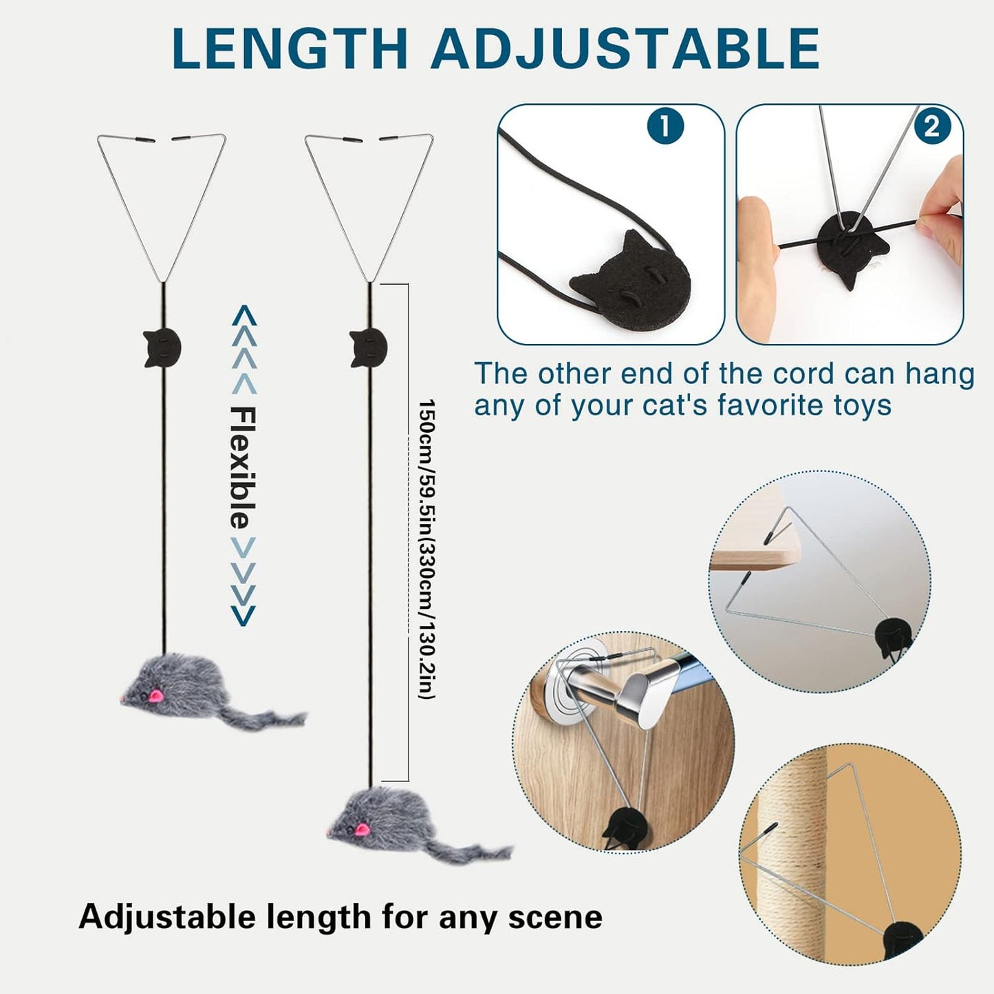 Retractable Hanging Cat Feather Teaser Toy for Indoor Cats - Best Pet Care Store