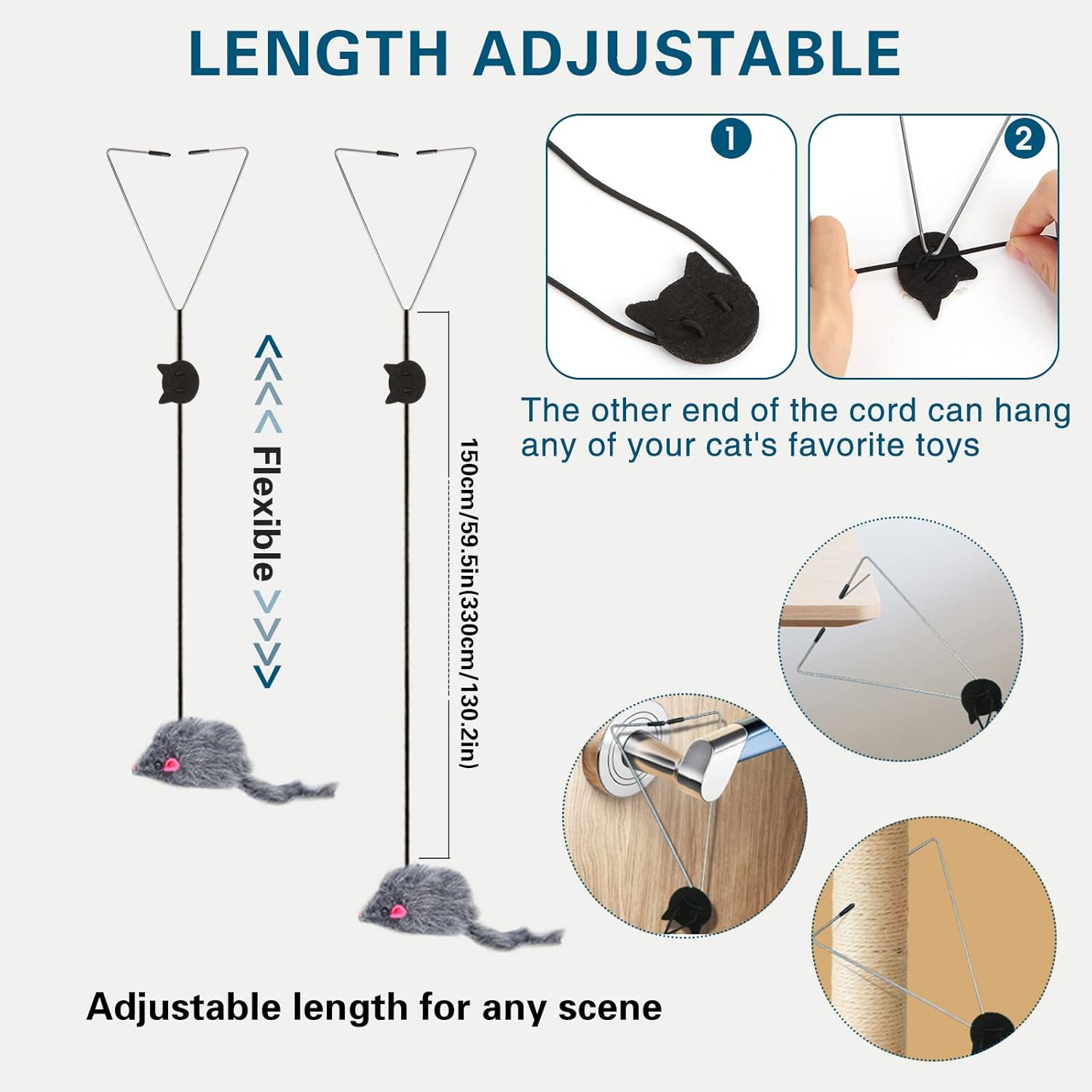 Retractable Hanging Cat Feather Teaser Toy for Indoor Cats - Best Pet Care Store