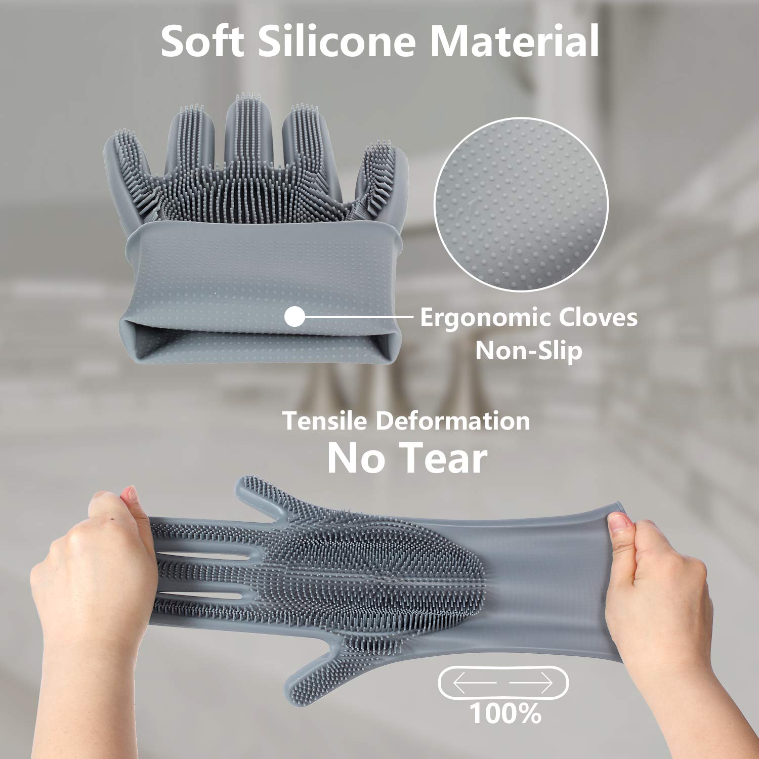 Pet Grooming Deshedding Gloves – 5-Finger Massage Mitt for Dogs, Cats, Rabbits & Horses - Best Pet Care Store