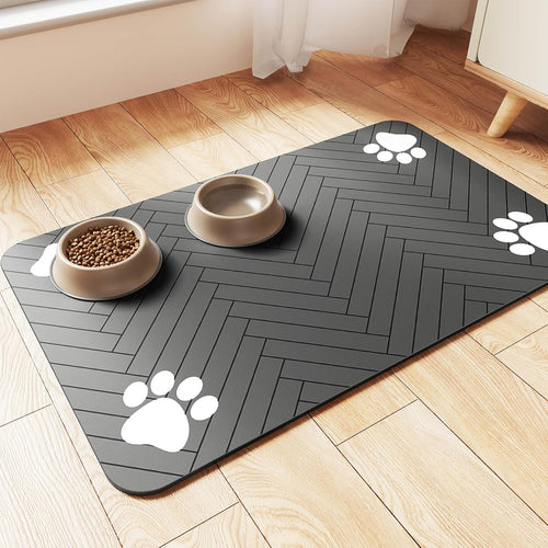 Absorbent Pet Feeding Mat – Waterproof Non-Slip Placemat for Dog & Cat Food Bowls, 20"x12" - Best Pet Care Store