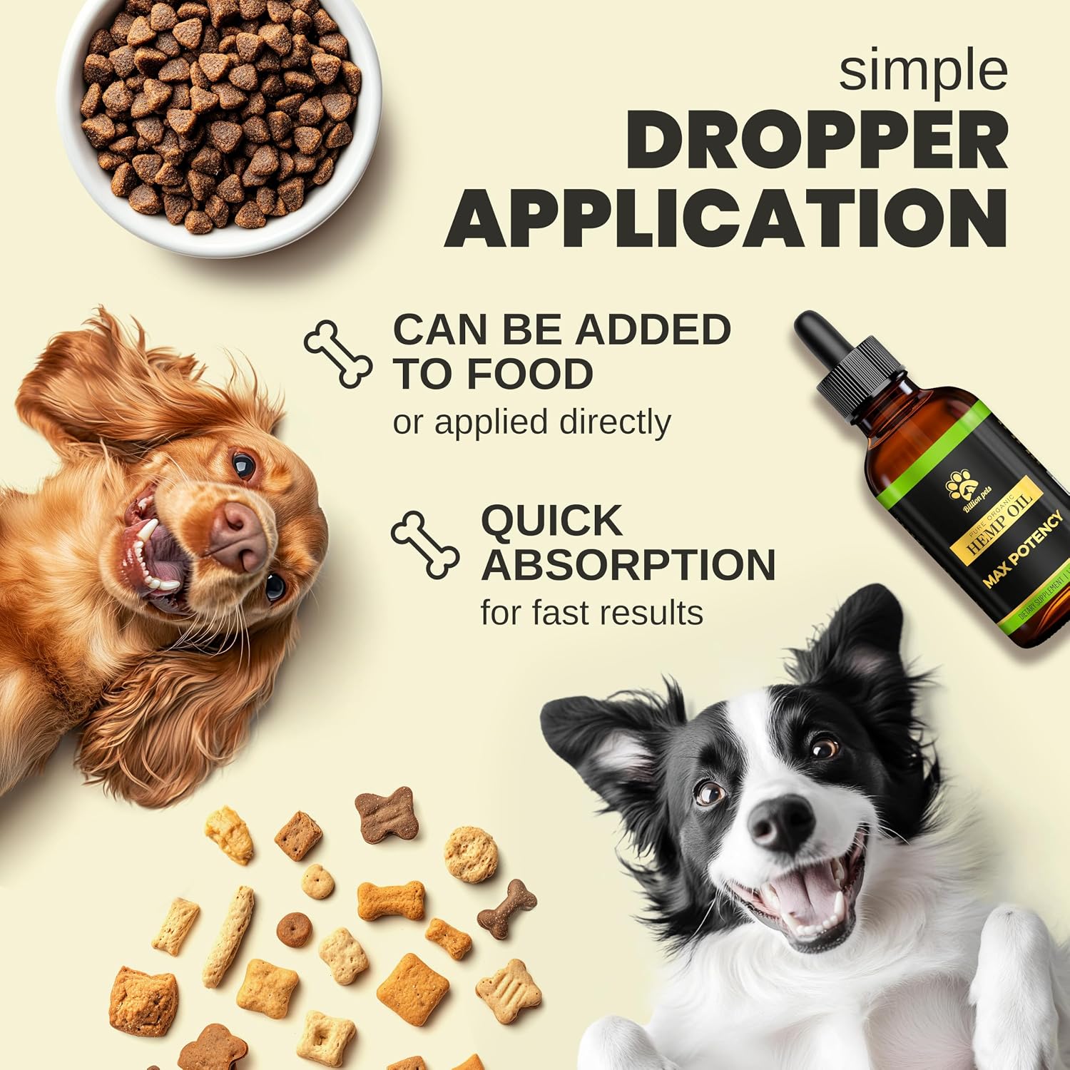 - Hemp Oil for Dogs and Cats - Helps with Anxiety, Pain, Stress, Sleep, Arthritis, Seizures Relief - Hip and Joint Support - Calming Drops Treats - Best Pet Care Store