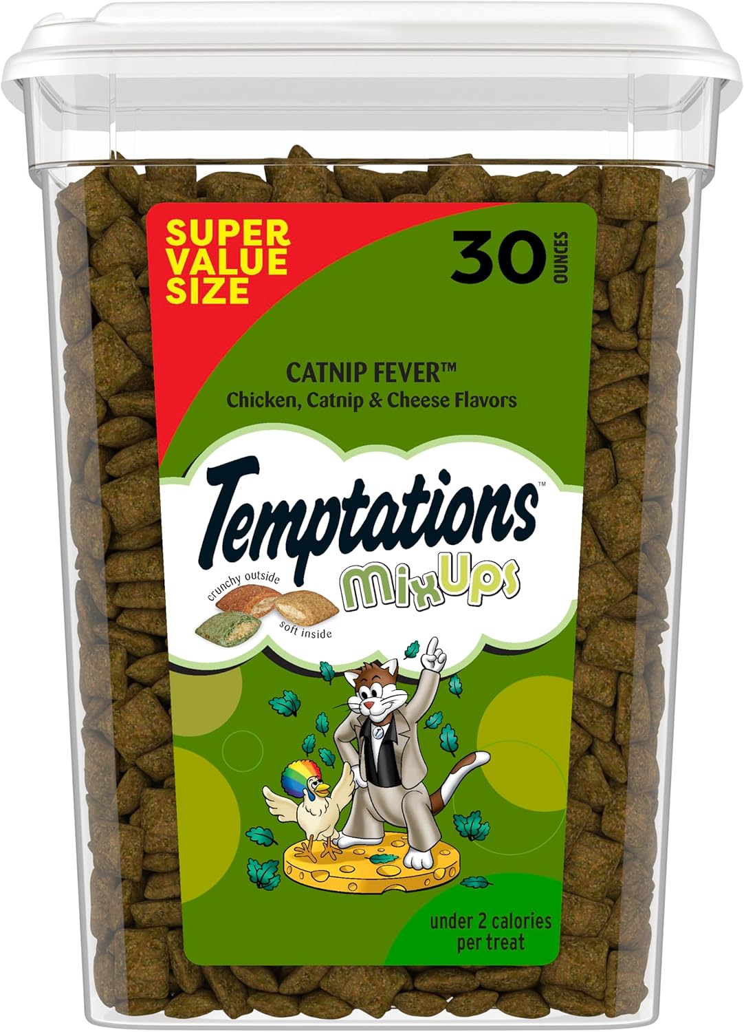 Temptations Classic Cat Treats – Crunchy & Soft Catnip Fever Flavor, 30oz Stay-Fresh Tub - Best Pet Care Store