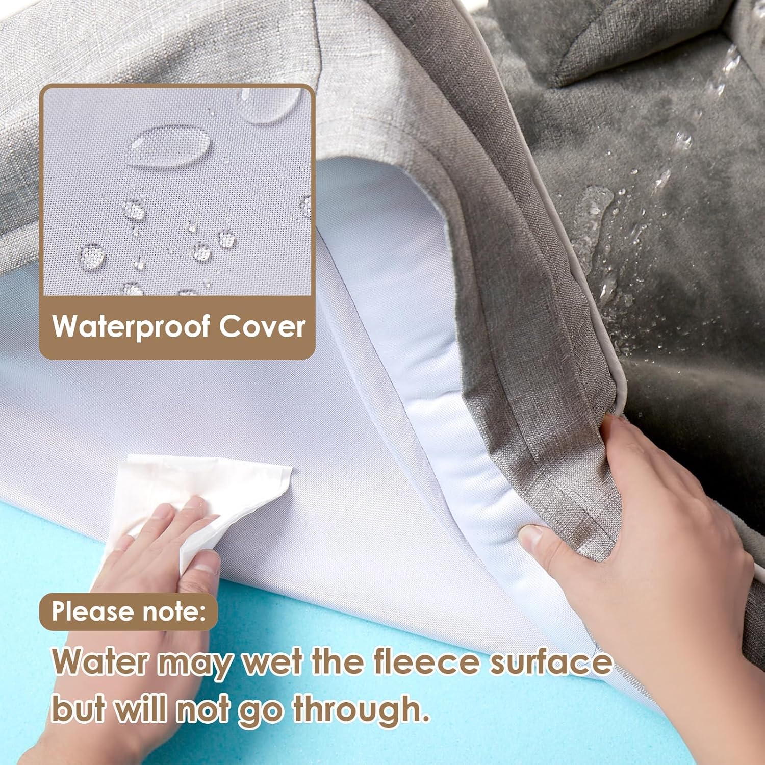 Orthopedic Memory Foam Dog Bed with Sides – Waterproof, Non-Slip, Washable Cover, Grey - Best Pet Care Store