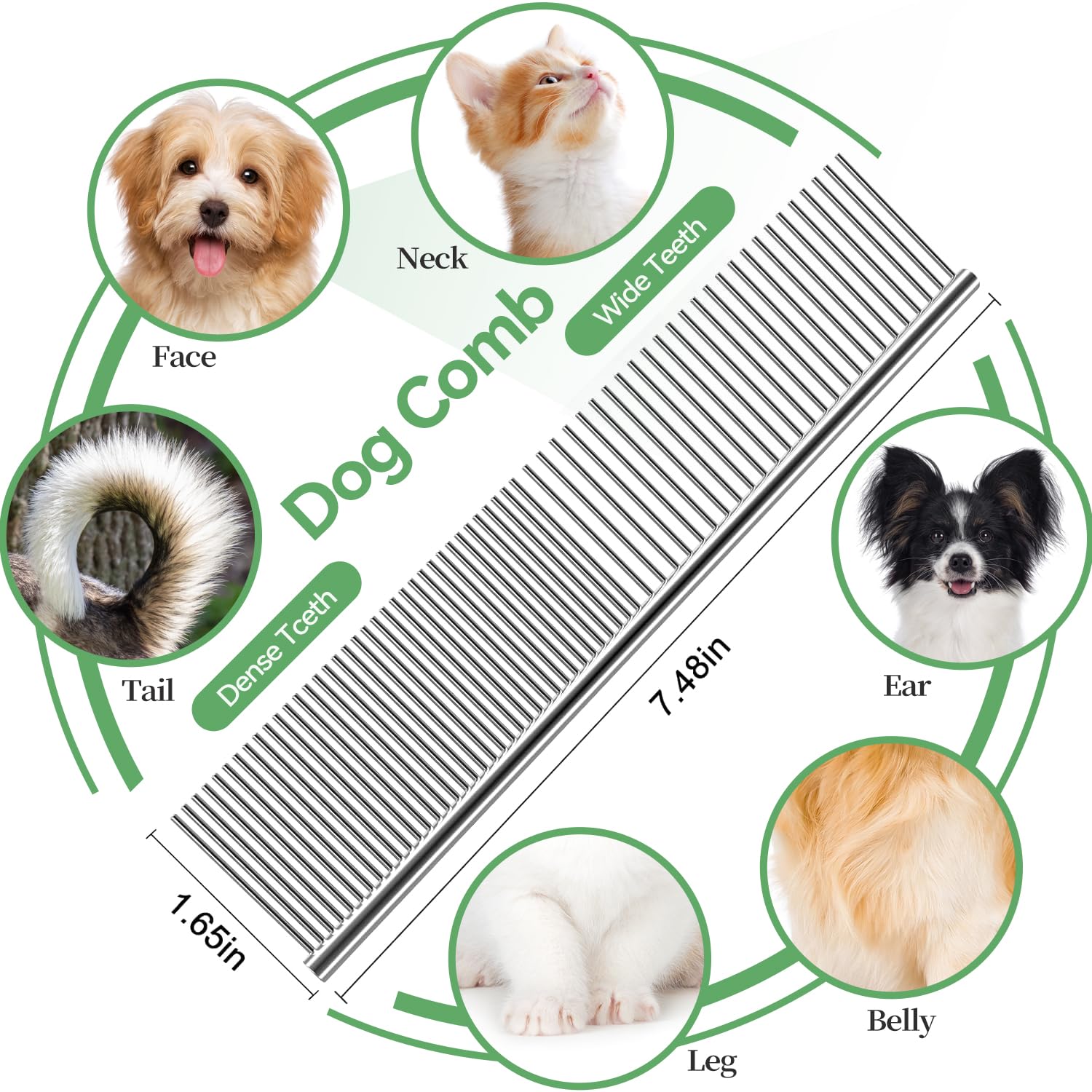 Dog & Cat Brush,Pet Grooming Kit 4PCS- Dog Brush for Shedding| a Pair Pet Hair Removal Gloves| Metal Comb for Dog.Removes Undercoat, Tangled, Dirt and Massages. All Hair Types - Best Pet Care Store