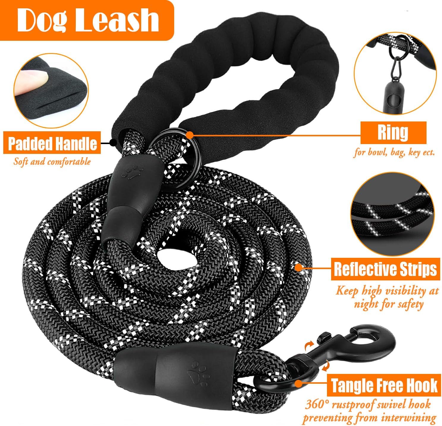 No-Pull Dog Harness, Collar & Leash Set – Includes Seat Belt, Collapsible Bowl & Poop Bag Dispenser, S–L - Best Pet Care Store