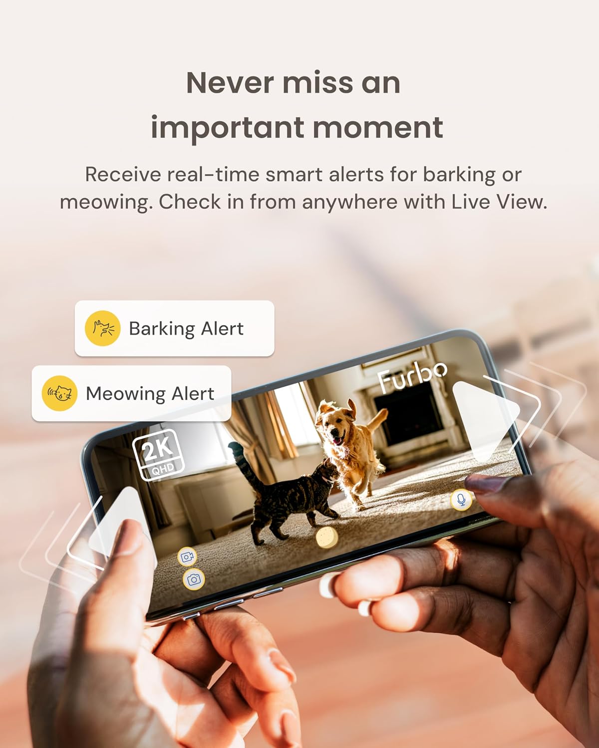 Mini 360° 2K QHD Pet Camera: Basic See, Talk & Toss Features, No AI Alerts, No Subscription Required, Dog & Cat Rotating Treat Dispenser W/Phone App, Smart Indoor Cam, 2-Way Audio & Night Vision - Best Pet Care Store