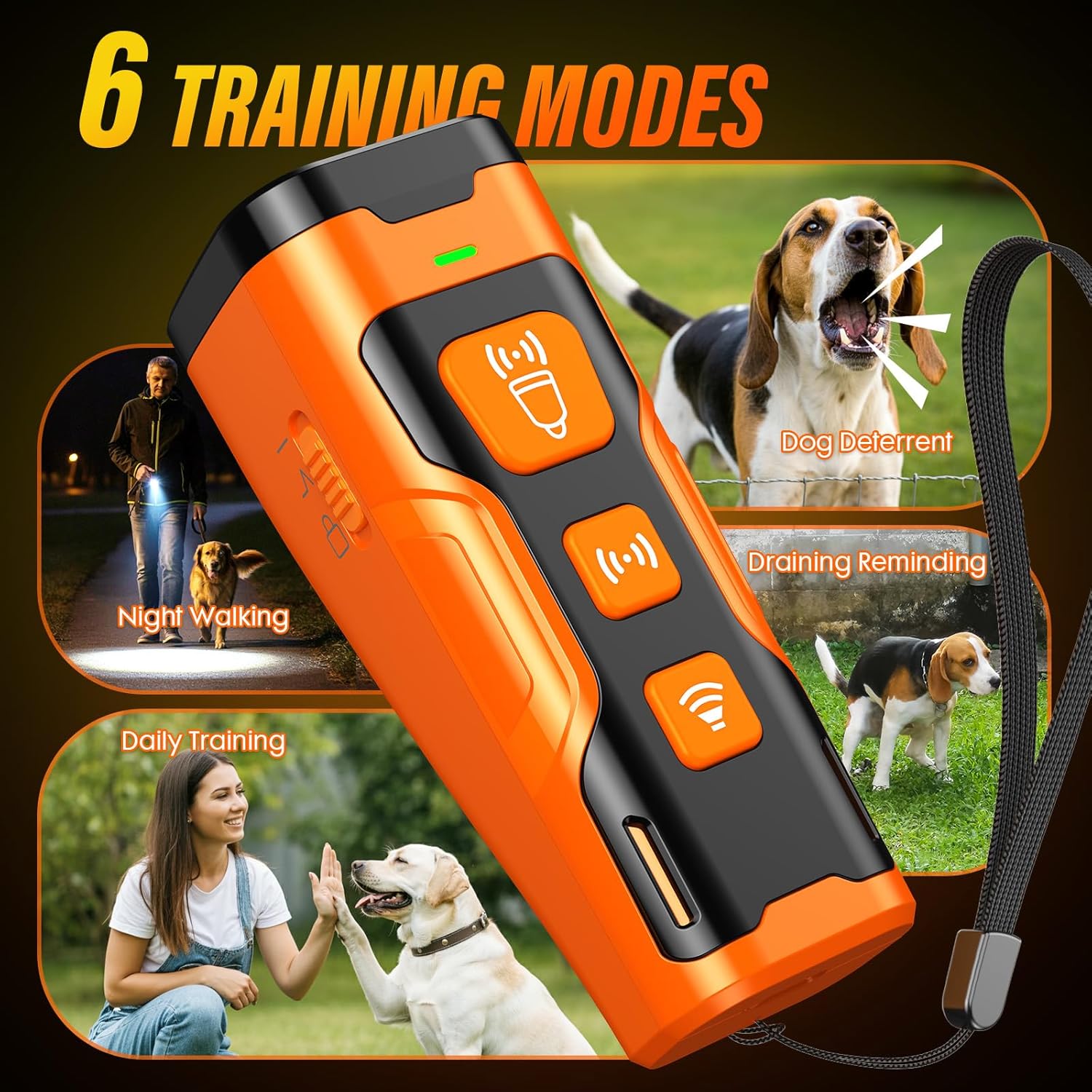 Ultrasonic Dog Bark Deterrent Device – 6 Training Modes, 23Ft Range, Indoor & Outdoor - Best Pet Care Store