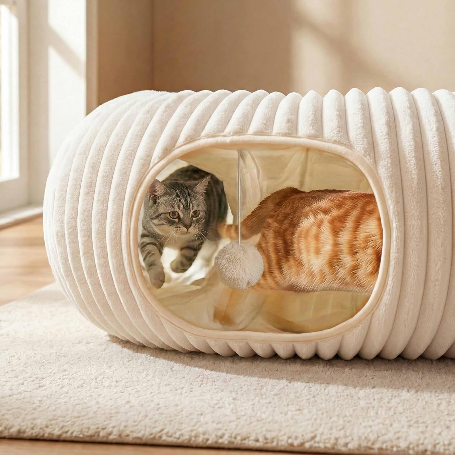 Collapsible Cat Tunnel Bed with 40-Piece Interactive Toy Set - Best Pet Care Store