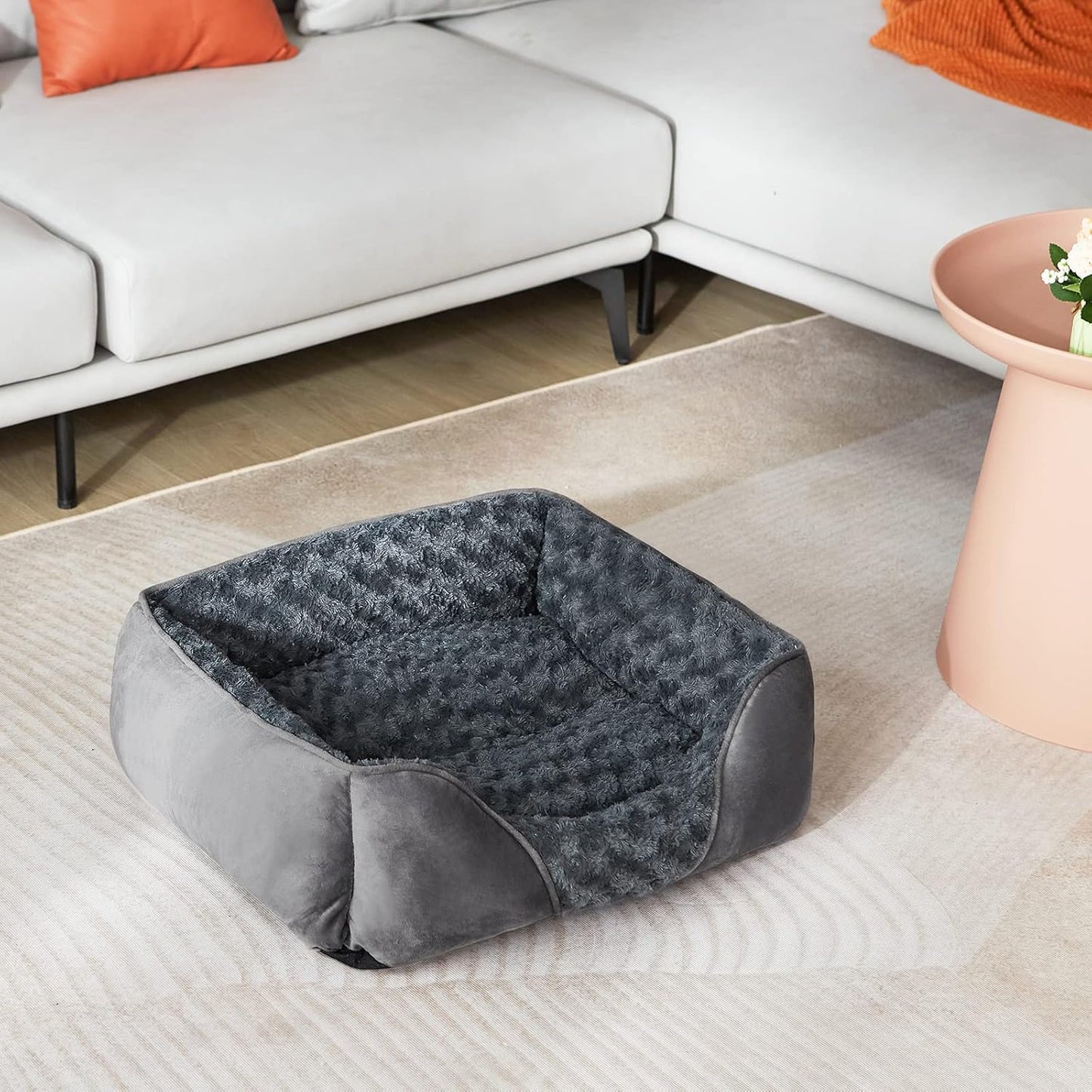 Washable Orthopedic Dog Bed – Soft Calming Rectangle Puppy Bed, Anti-Slip, Small 20"x19"x6" - Best Pet Care Store