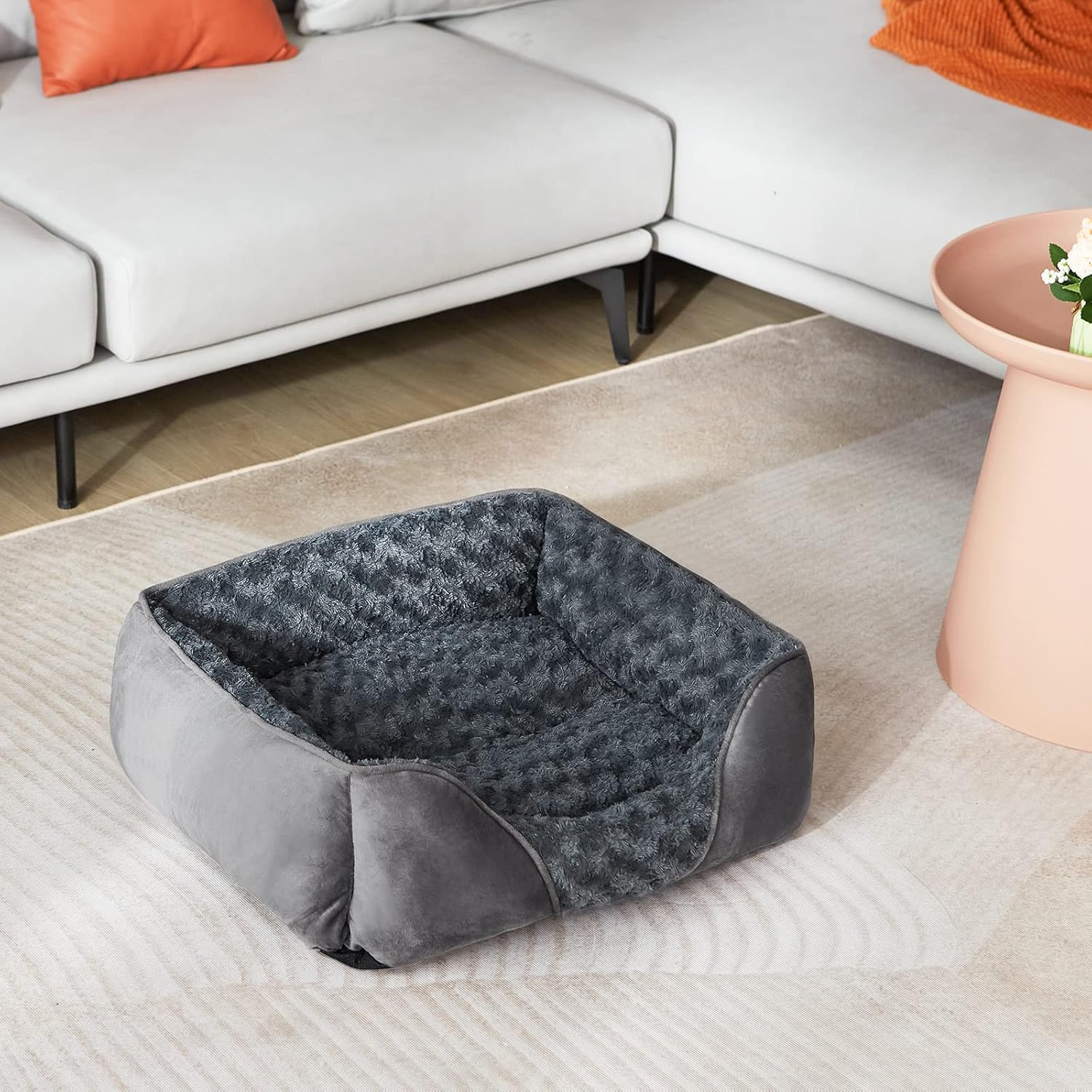 Washable Orthopedic Dog Bed – Soft Calming Rectangle Puppy Bed, Anti-Slip, Small 20"x19"x6" - Best Pet Care Store