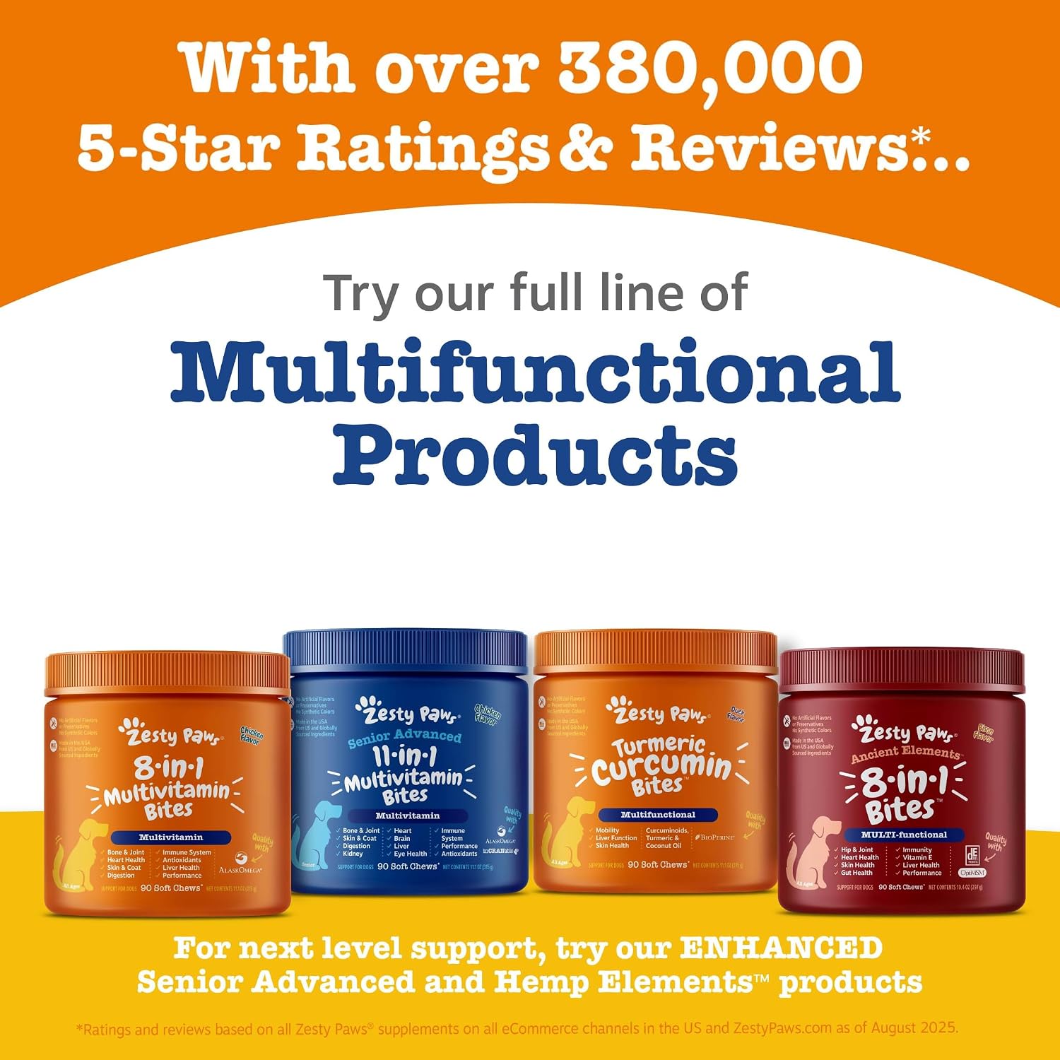 Zesty Paws Dog Multivitamin Chews – Hip, Joint, Skin & Coat with Omega 3, Bison, 90ct - Best Pet Care Store
