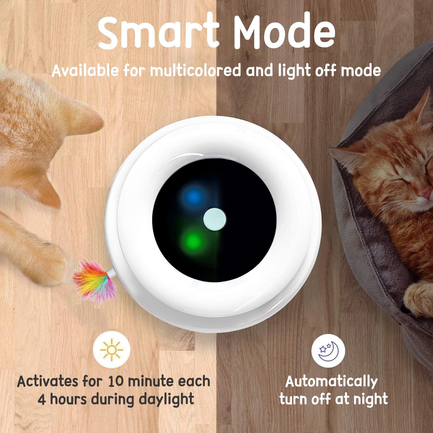 2-in-1 Interactive Electronic Cat Toy with Ball & Ambush Feather - Best Pet Care Store