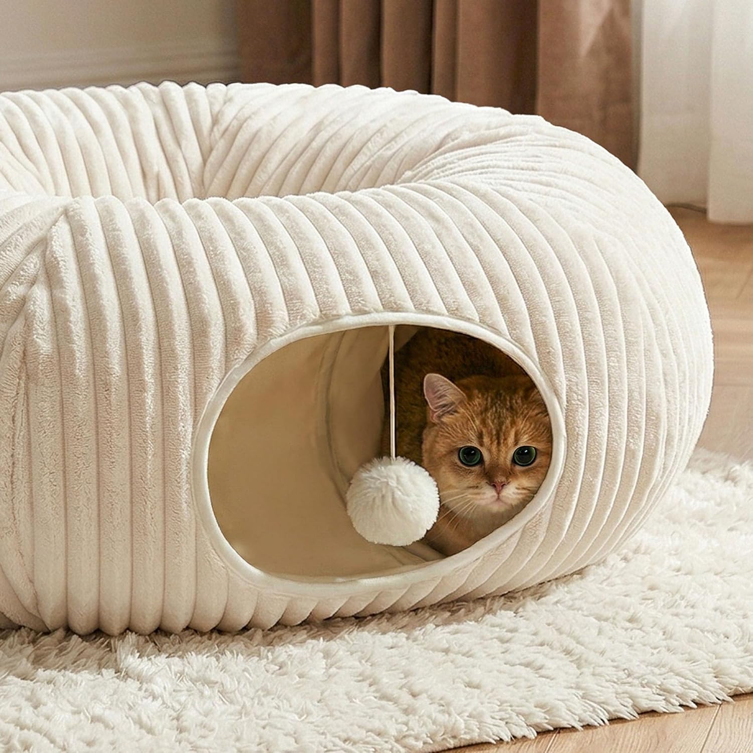 Collapsible Cat Tunnel Bed with 40-Piece Interactive Toy Set - Best Pet Care Store