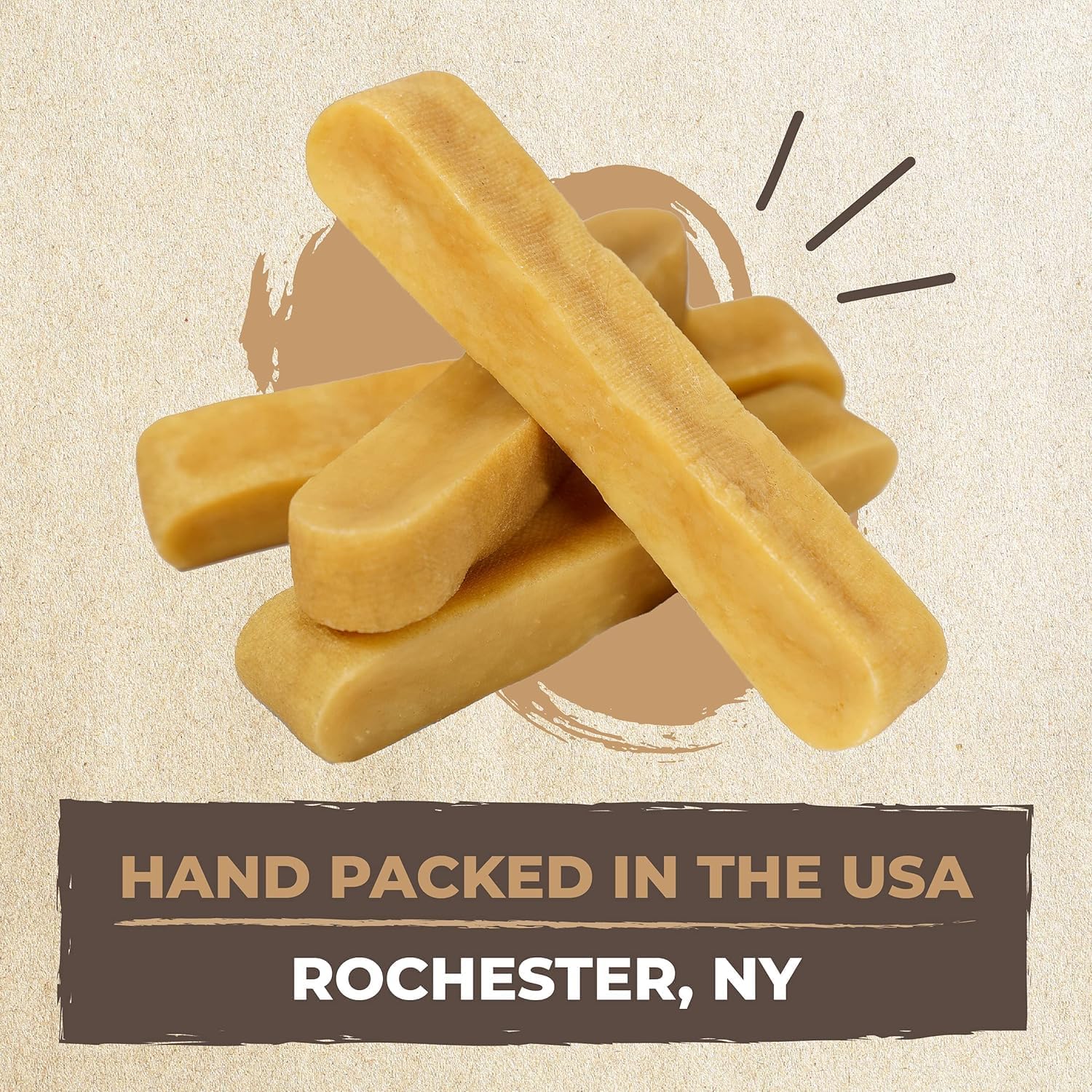 Yak Cheese Dog Chews – All-Natural Long Lasting Hard Chew for Aggressive Chewers – High Protein, Odor-Free Dog Treat – 3 Ingredient Natural Yak Chews for Large Dogs – (4 Pack) - Best Pet Care Store