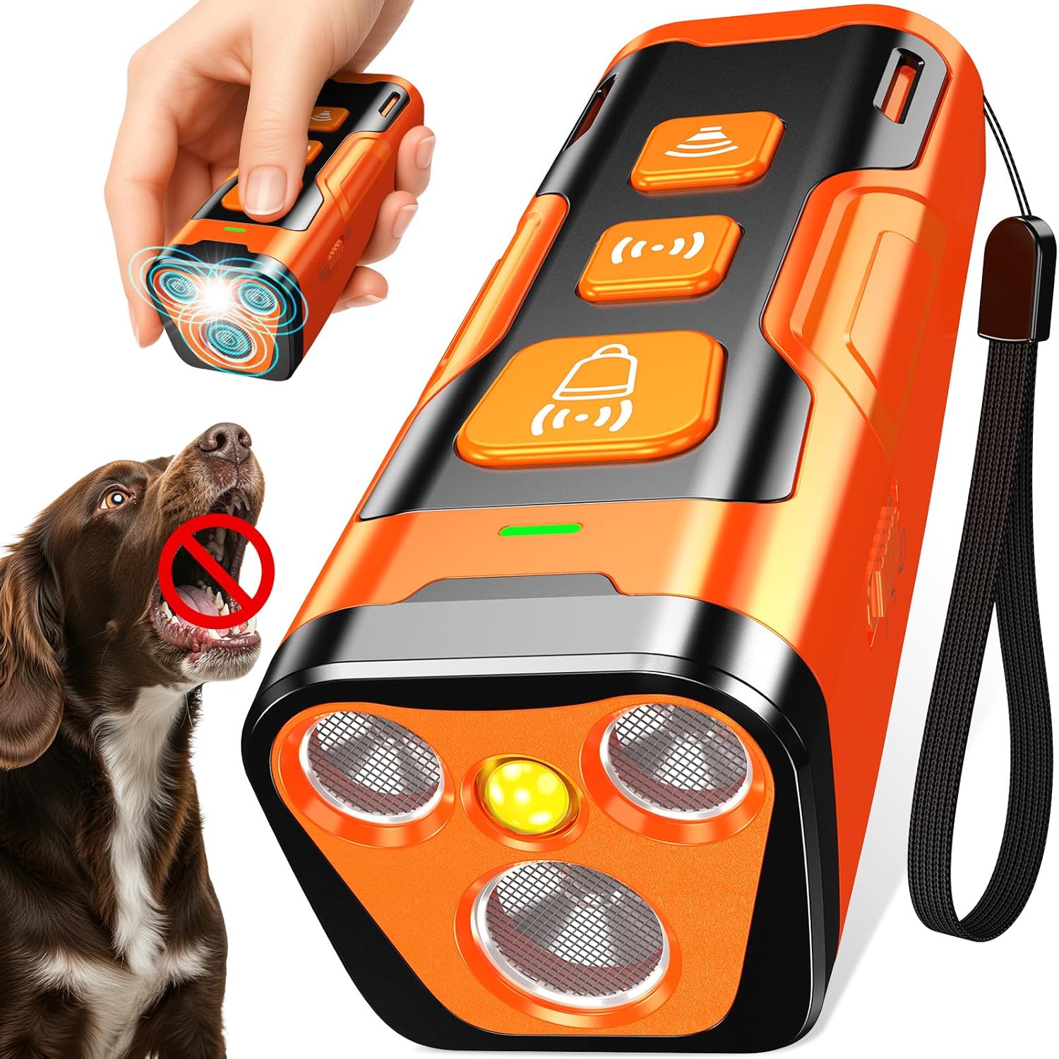Ultrasonic Dog Bark Deterrent Device – 6 Training Modes, 23Ft Range, Indoor & Outdoor - Best Pet Care Store