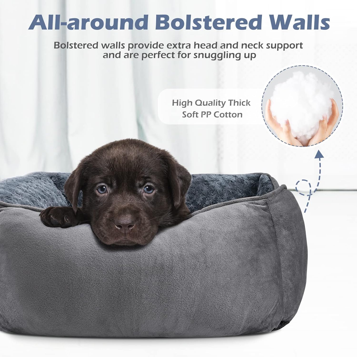 Washable Orthopedic Dog Bed – Soft Calming Rectangle Puppy Bed, Anti-Slip, Small 20"x19"x6" - Best Pet Care Store