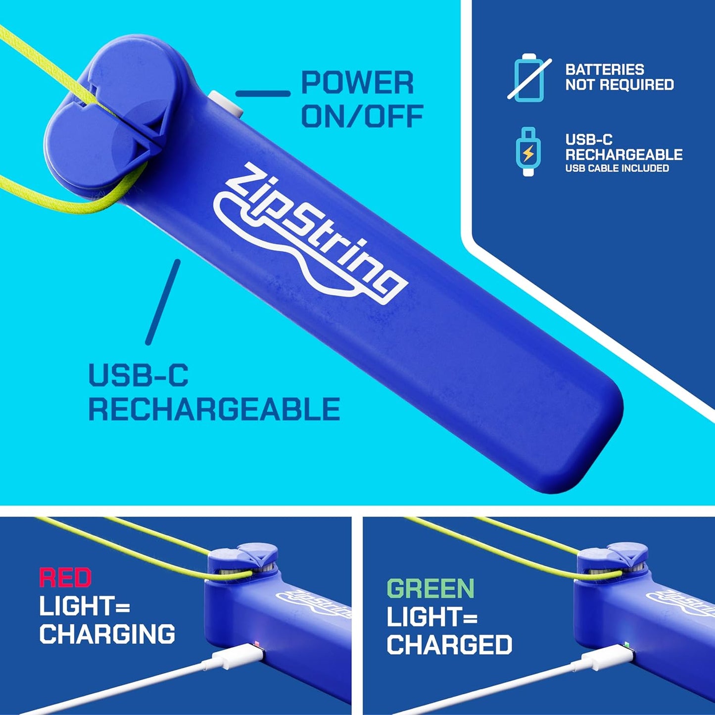Original - as Seen on Shark Tank - Classic Rope Launcher Toy, Perfect for Kids & Adults - Fly a String Loop in the Air for Endless Tricks & Fun, Wonderment Awaits, Bold Blue - Best Pet Care Store