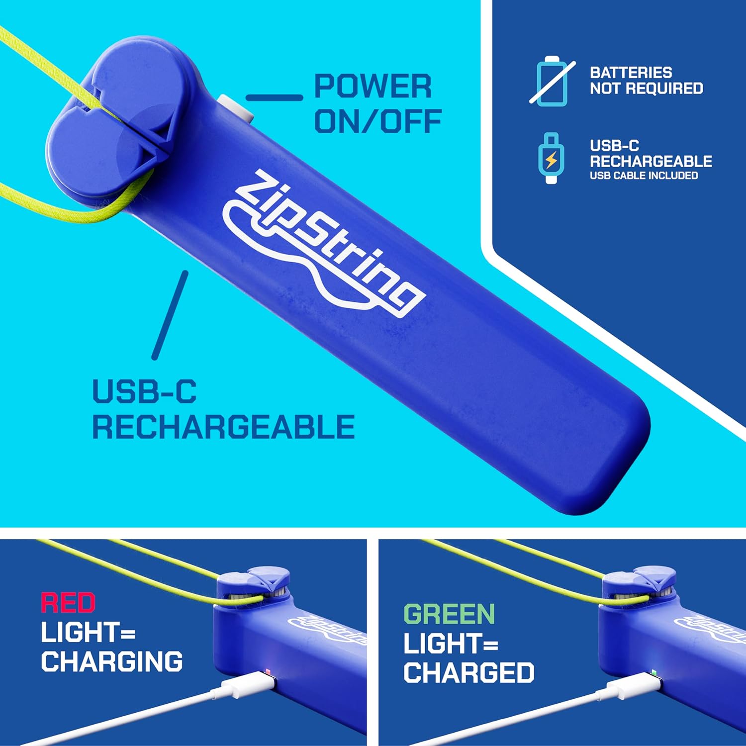 Original - as Seen on Shark Tank - Classic Rope Launcher Toy, Perfect for Kids & Adults - Fly a String Loop in the Air for Endless Tricks & Fun, Wonderment Awaits, Bold Blue - Best Pet Care Store