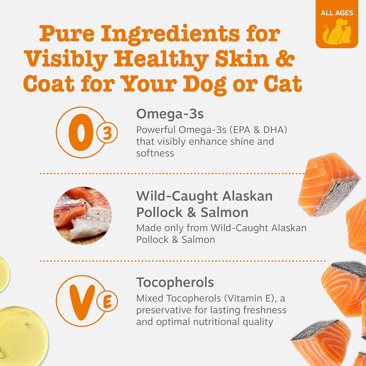 Zesty Paws Wild Alaskan Omega-3 Salmon & Pollock Oil for Dogs & Cats – 16oz - Best Pet Care Store