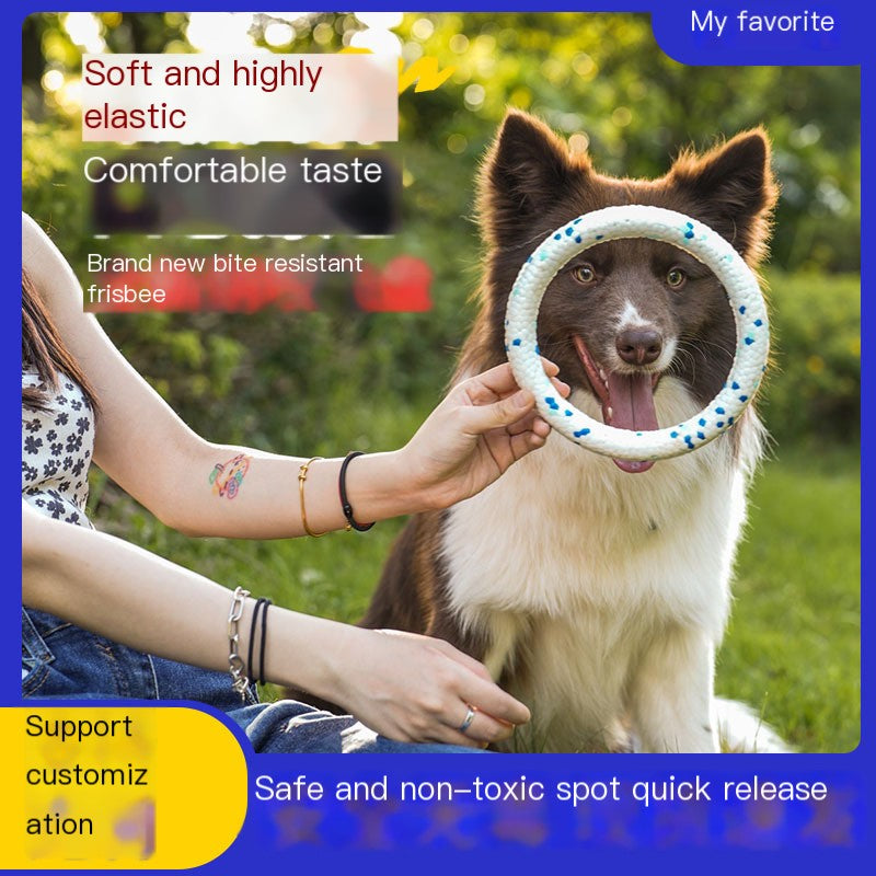 Durable ETPU Dog Frisbee Chew Ring Toy for Pets