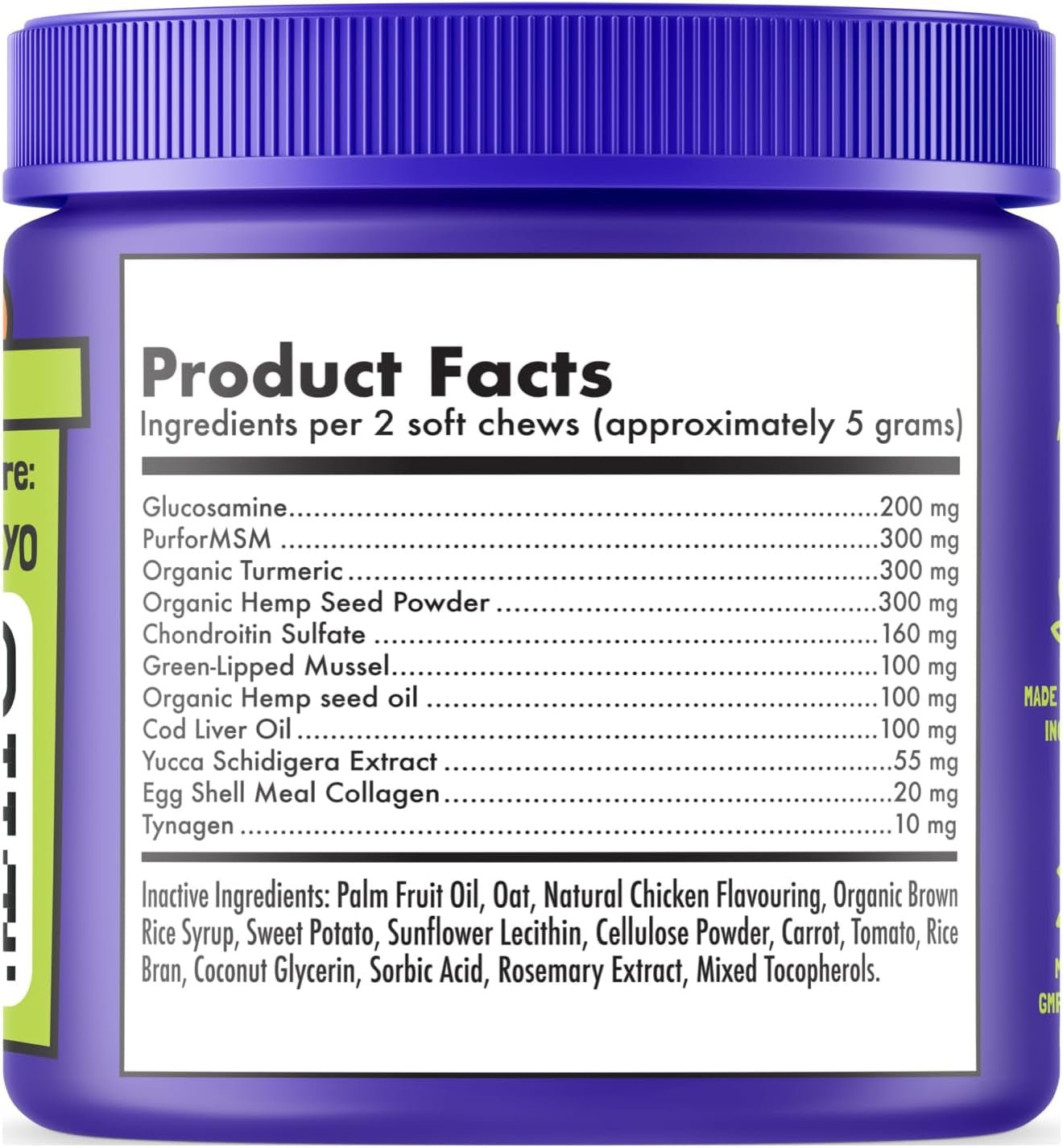 Hemp Hip & Joint Supplement for Dogs Soft Chews Made in USA Functional Glucosamine for Dogs Chondroitin MSM Turmeric Hemp Seed Oil Natural Pain Relief Mobility Advanced Joint 120 Treats - Best Pet Care Store